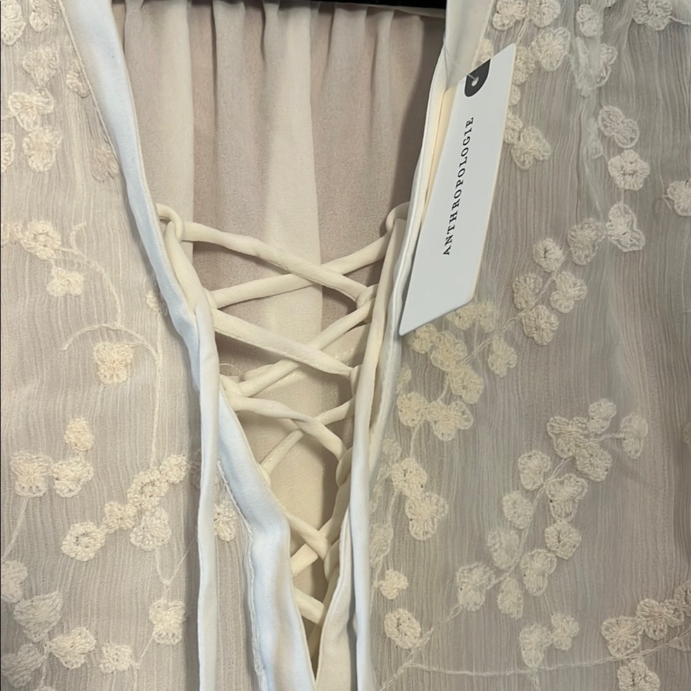 Maeve by Anthropologie Embroidered Lace-Up Tank - Picture 6 of 8